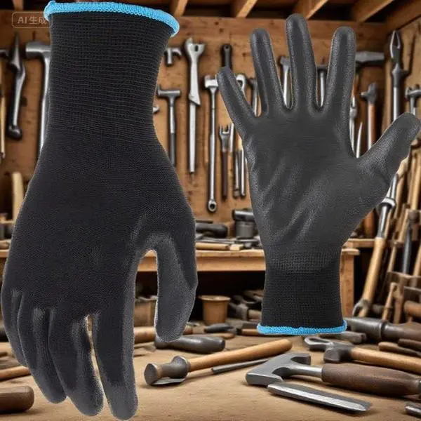 Men's 10-Pair All-Purpose Work Gloves - Nylon Shell, Gorilla Max Grip, Slip-Resistant, Breathable, Sweat-Reducing, Durable Large Size, for Plumbing, Carpentry, DIY Enthusiasts' Tasks