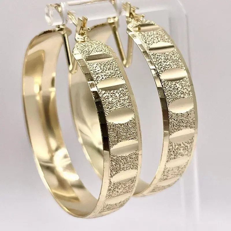 Hoops Earrings Yellow gold filled ladies Earrings