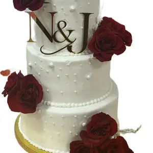 Gold Acrylic Cake Topper