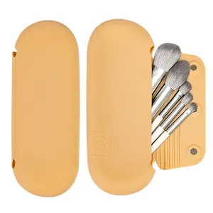 Silicone Makeup Brush Organizer, 1 Piece Portable Brush Holder, Brush Protector for Makeup Brushes, Perfect for Travel & Storage, Cosmetic