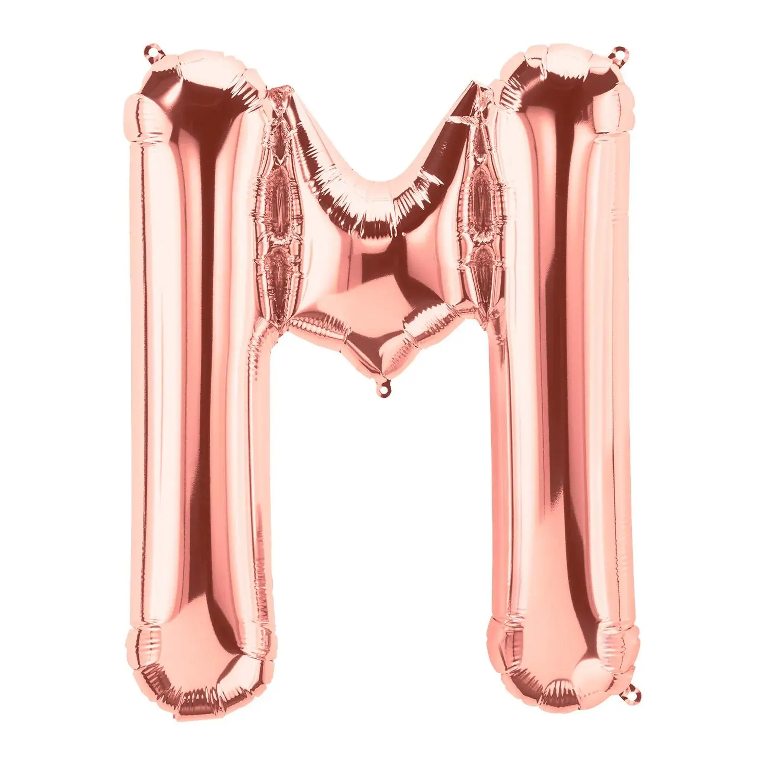 34 inches M-Shaped Rose Gold Letter Mylar Balloon, Festive Party Supplies for Wedding Decor, Balloon Decor, Birthday, Anniversary, Blow Up Balloons, Letters
