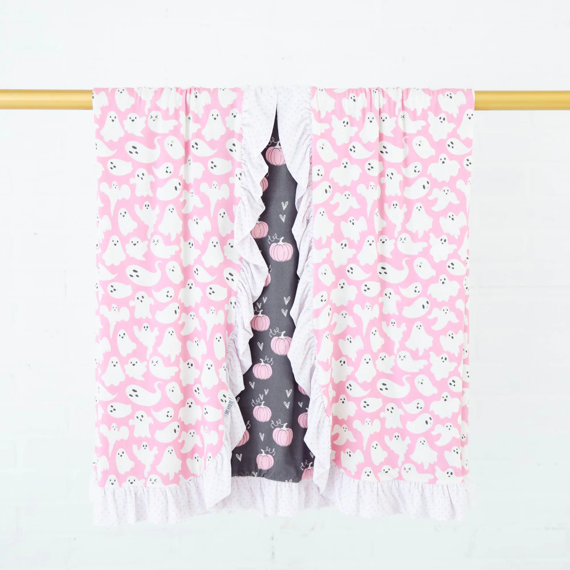 Paranormal Naptivity Ruffle Reversible Blanket - Pink