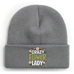 S&T 1pc Warm Winter Cap Crazy Flower Lady-3 For Men & Women, Beanie Knit Cap For Autumn/Winter Hat, Windproof And Warm Head Cover, Ideal For Halloween Christmas Fashion Gifts.