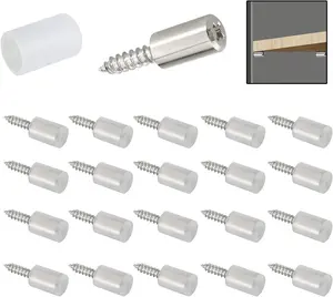 30Count Shelf Support Pegs,Self-shelf support peg Self- partition tray Tapping Screws Cabinet Laminate Support,Shelf Pegs Pins with Non-Slip Sleeve, ShelfPegs for Shelves, Self-Tapping Screws ShelfSupport Pegs for Furniture Bookcase ShelfCabinet Closet