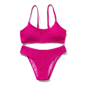 Women Two Piece Bikini Set Adjustable Spaghetti Straps