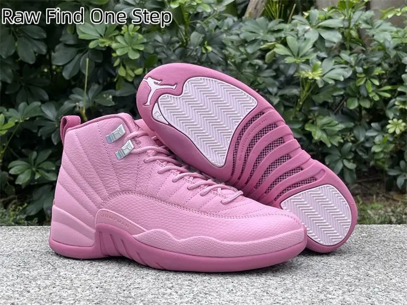 Solid Pink Monochrome Women Sports Sneakers | Air Permeable Vertical Stitch Embossed Leather Surface | High Traction Abrasion Resistant Outsole | Basketball Matches Sweet Street Fashion Outfits
