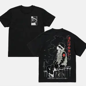 Hatake Kakashi - Naruto Crew Neck Short SleeveAnime Graphic Double-Printed Cotton T-Shirt Unisex Breathable Streatwear Casual Tee