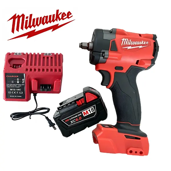 Milwaukee M18 Series 3/8" Compact Brushless Cordless High-Torque Impact Drill-Wrench, Dual-Purpose Lithium Drill Power Tool for Auto Repair, Tight Spaces & Garage Maintenance (250 ft-lbs Torque, Cordless Power Tools)