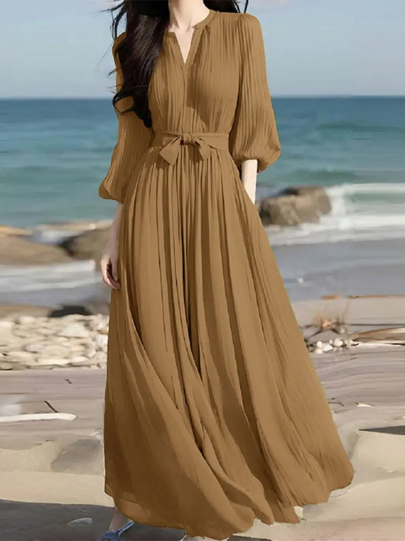 3/4 sleeve dress - TikTok Shop 3/4 sleeve dress - TikTok Shop