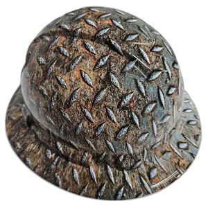 Rusty Diamond Plate Steel - Custom Hydro Dipped Full Brim Hard Hat