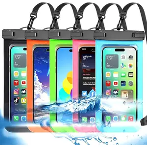 [New Deal] 5 Pack Multicolor Universal Waterproof Phone Pouch, Phone Waterproof Case Dry Bag (Protection Level: IP68) Outdoor Sports for Apple iPhone,Samsung,and More(Black,Blue,Pink,Orange,Green) Smartphone Cellphone