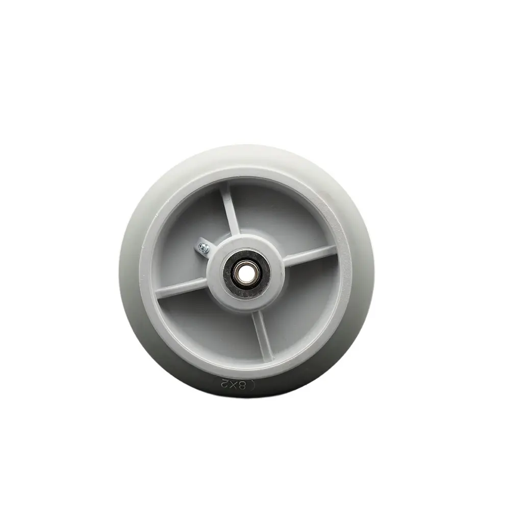 Service Caster SCC-TPRRD820 Heavy Duty Donut Tread Wheel - 8x2 in. Thermoplastic Rubber, 0.5 in. Bore with Roller Bearing, 600 lbs Load Capacity, for Clean Environments