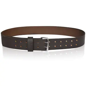 Trutuch Chocolate Leather Work Belt - 2-Inch Tool Bag Belt for Men