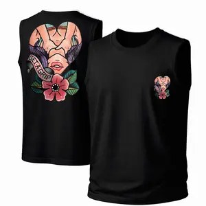 Men's Cotton Sleeveless Tank Top - Sexy Rose Printed Style. This Is A Casual Item Suitable For Both Men And Women, Especially Perfect For Spring And Summer; The Cool Print And Classic Crew Neck Cut