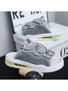 Men 's leisure slippers, trendy sports sandals, wearing fashionable slippers indoor home slippers, Soft Cushioned Slippers