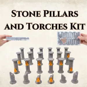Stone Pillars & Torches Kit