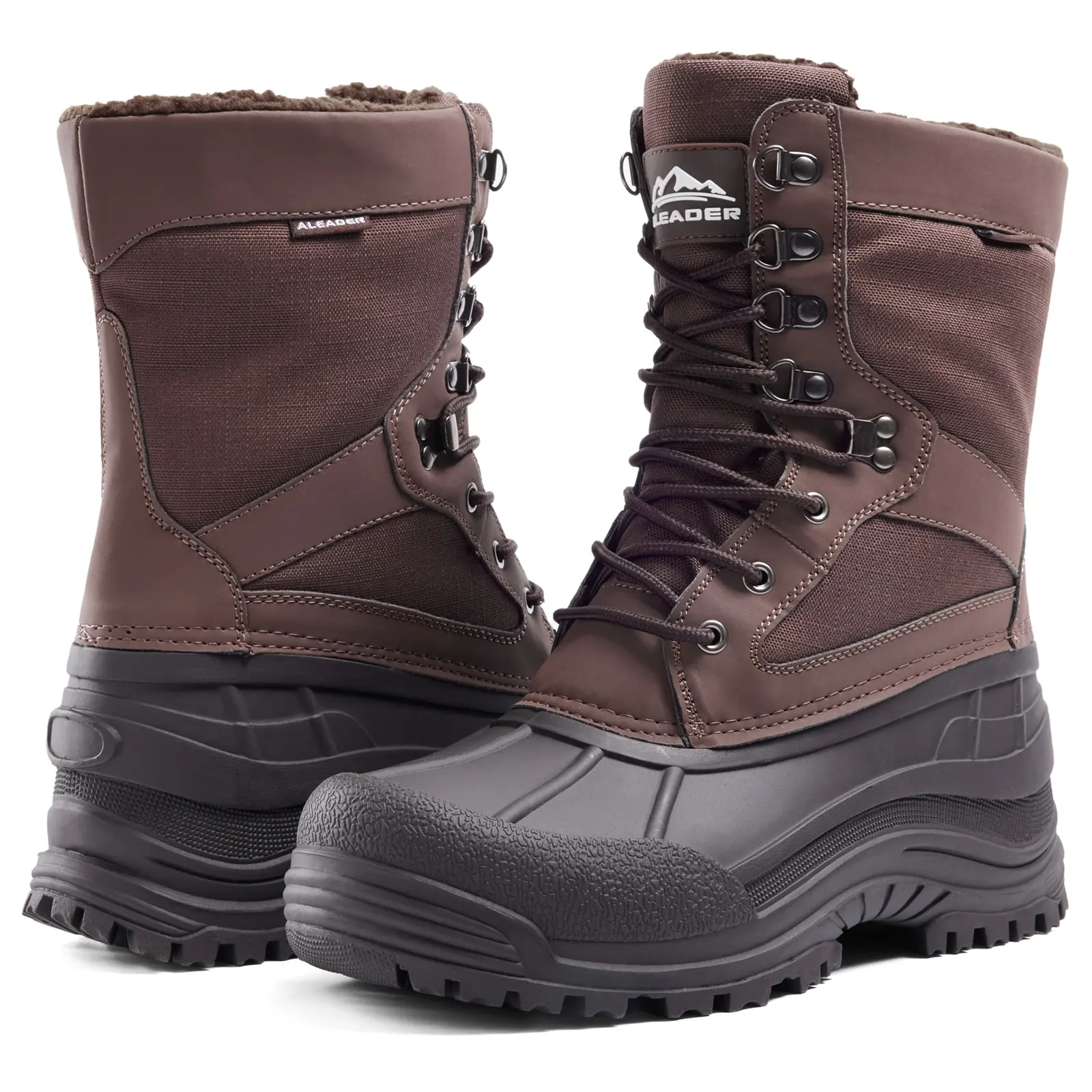 ALEADER Men's Winter Insulated Warm Footwear - Waterproof, Non-Slip Outdoor Snow Boots for Climbing, Comfortable Versatile Hiking Shoes, Insulation, Warmth tiktokshopbacktoschool, Lace-Up, 3M Thinsulate, Daily Work