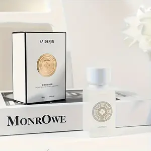 Baidefen Dew Fragrance Mist, 50ML/1.7fl.oz., Fresh Floral & Woody Scent, Long-Lasting, Unisex, Elegant Frosted Bottle