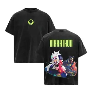 Marathon Bungie Glitch & Soltari Game Unisex Vintage Washed Cotton T-shirt, trending clothes, FPS Game men's t shirts graphic tee