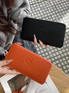 Fashionable Letter Embossed Zip Wallet, 6 Color Options, Multi-Functional Card Holder, Ladies' Long Wallet, High-Quality Women's Coin Purse