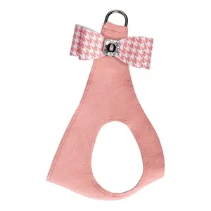 Peaches N Cream Houndstooth Big Bow Step In Harness