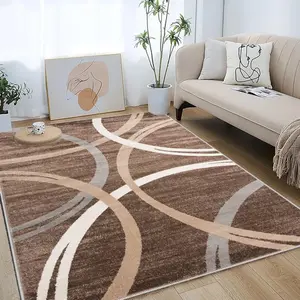 Crystal Velvet Geometric Pattern Rug, Waterproof, Soft Area Rug, Comfortable Mat, Ideal for Door Mats, Kitchen, Living Room, Bedroom, Hallway