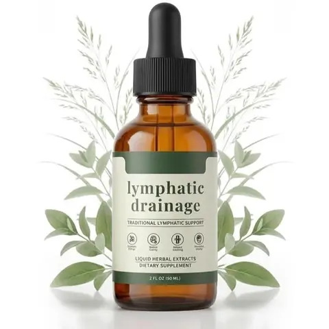 Liposomal Lymphatic Detox Drops (1-3pcs) - 11-In-1 Organic Liquid Supplement, Natural Supplements with Burdock Root, Echinacea, Elderberry, Calendula, Cleavers Herb, Dandelion, Supports Drainage, Prop 65 Safe, 2 fl oz Herbal Health Product