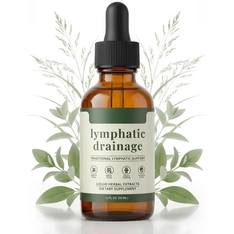 Liposomal Lymphatic Detox Drops (1-3pcs) - 11-In-1 Organic Liquid Supplement, Natural Supplements with Burdock Root, Echinacea, Elderberry, Calendula, Cleavers Herb, Dandelion, Supports Drainage, Prop 65 Safe, 2 fl oz Herbal Health Product