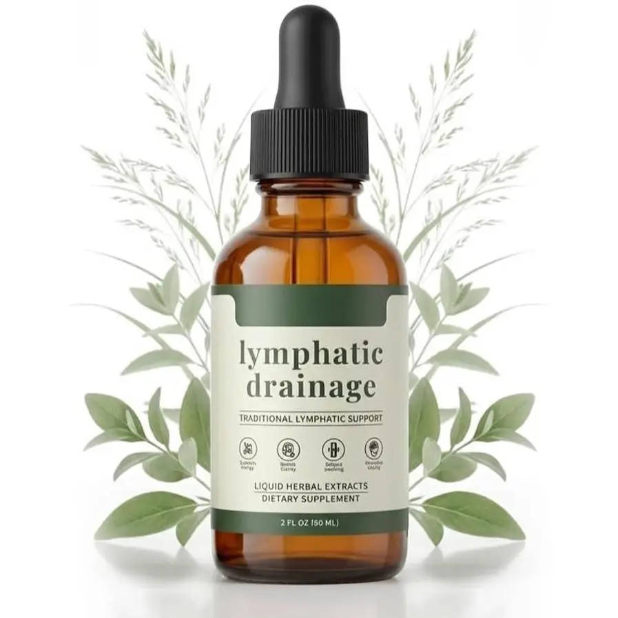 1-3pcs,Liposomal Lymphatic Drainage Drops - 11 In 1 Organic Supplement with Burdock Root, Echinacea, Elderberry, Calendula, Cleavers Herb, Dandelion Supports Lymphatic Health 2 FL.OZ Healthcare Natural