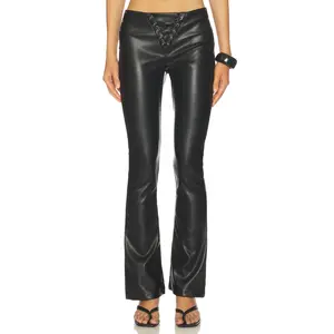 superdown Mada Faux Leather Pant in Black