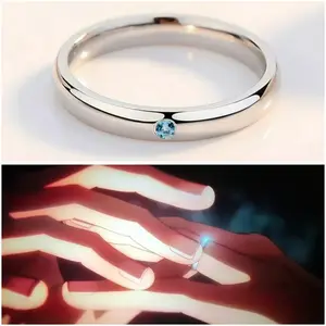 Anime Jujutsu Okkotsu Yuta Cosplay Fadeless Ring Prop Couples Jewelry Adjustable Accessories Rings Gift