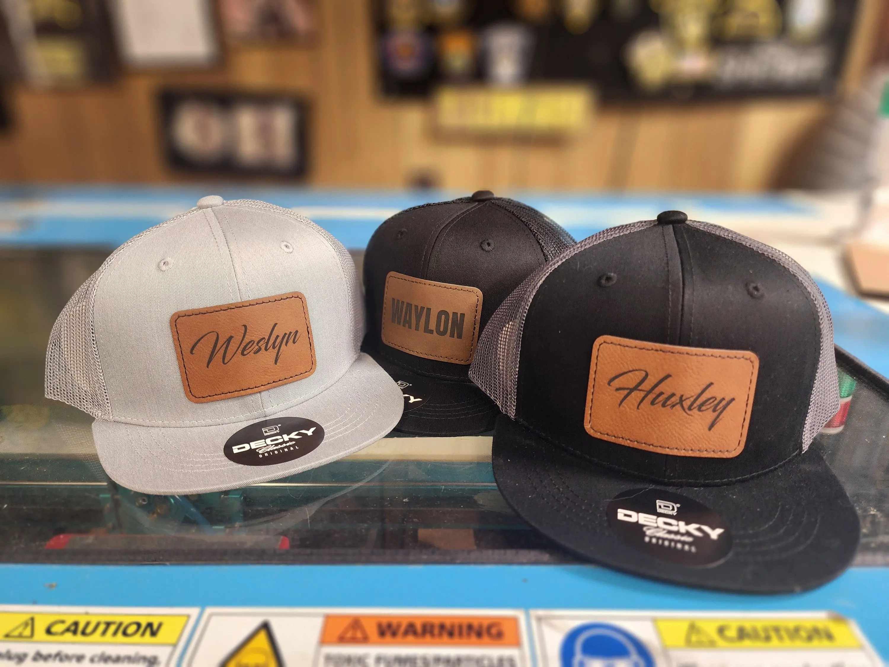 Youth Leather Patch Hat - Personalized Kids Name Hat for Boys and Girls