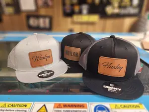 Youth Leather Patch Hat - Personalized Kids Name Hat for Boys and Girls
