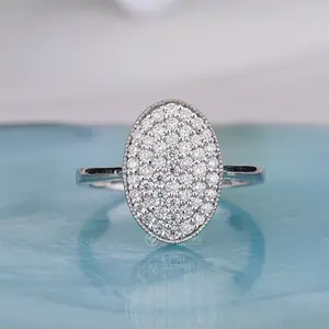 Oval Shaped Moissanite Cluster Engagement Rings