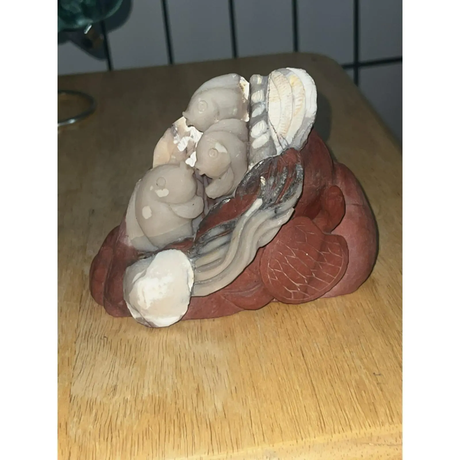 Mookaite Jasper Ocean Figurine - Unique Handcrafted Decorative Piece for Home Decor