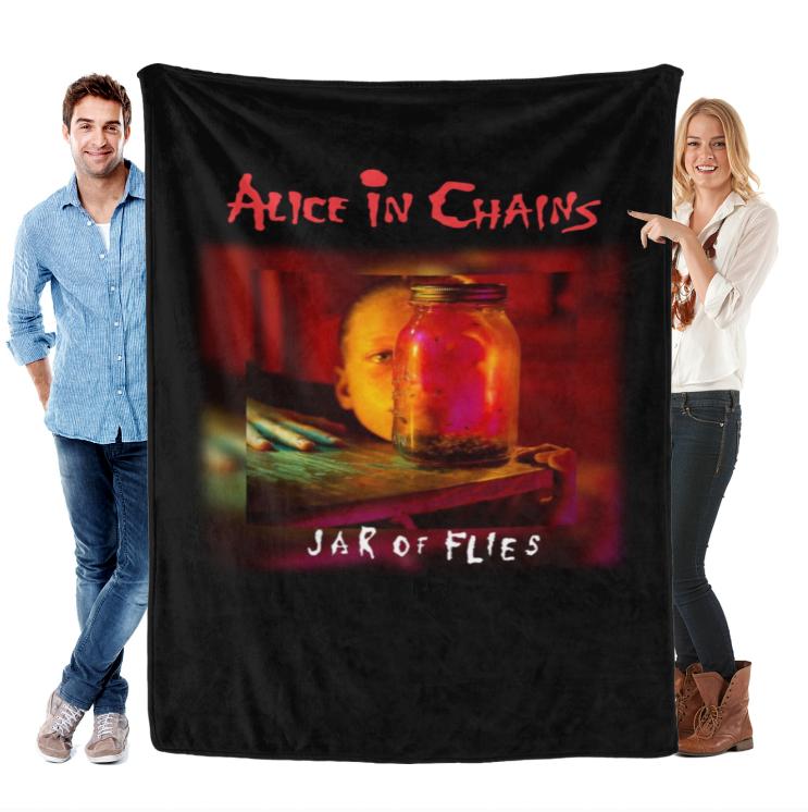 Alice in Chains Inspired Grunge Rock Blanket for Fans, Ultra Soft Flannel Fleece Throw for Sofa Bed Couch, Cozy Lightweight Warm All Season Gift