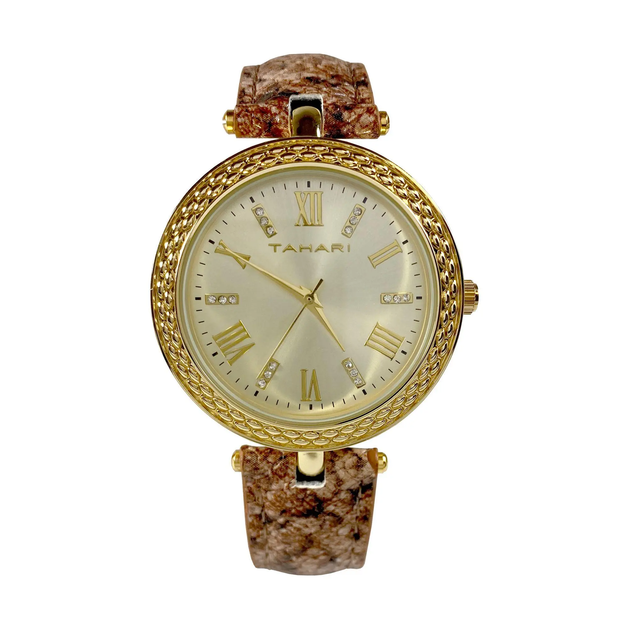 Tahari Women's Crystal Snake Strap Watch