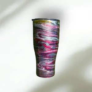 Maroon Swirl Stainless Steel Tumbler