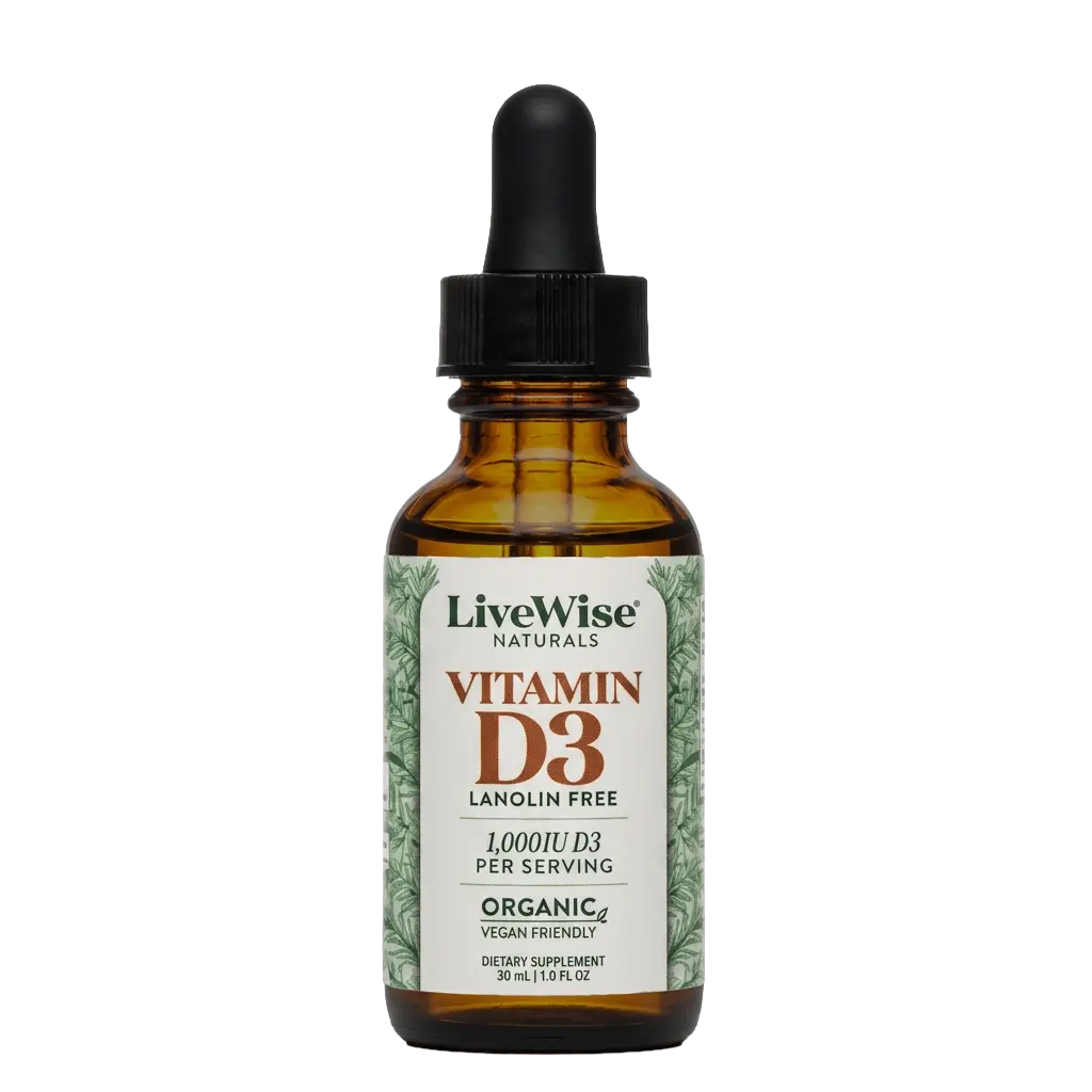 Vitamin D3 Liquid Drops – Vegan Friendly Bone, Immune & Heart Support (.83oz)