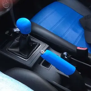 Universal Manual Car Gear Shift Head Knob Cover, Shift Lever Cover, Silicone Hand Brake Protector Case for Men and Women, Auto Accessories Decorations, Car Interior Kit