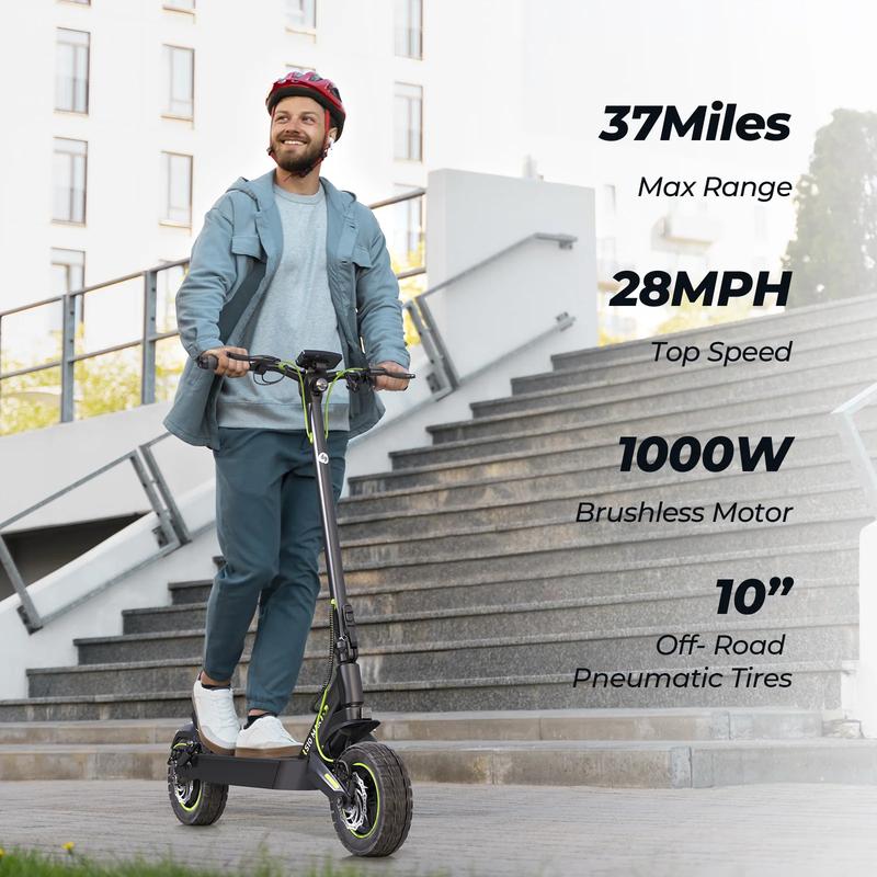 【New Year Sale】 Electric Scooter, 350W/1000W Powerful Motor, 8.5"/10"  Tires, 28Mph/19MPH/18MPH, 37/19/12 Miles Max Range, Dual Braking E-Scooster for Adults/Teens