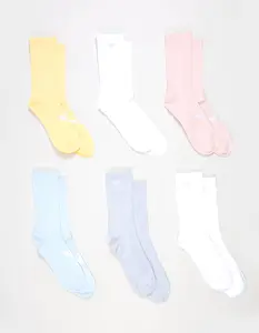 ADIDAS Originals Superlite 6 Pack Mens Crew Socks, Multi-Colored, Large