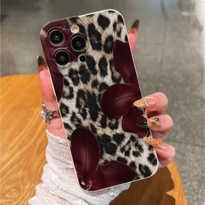 Flower Leopard Print Angel Eye Phone Case, Compatible with iPhone Models 7/8/11/12/13/14/15 Series, Stylish & Protective Durable Protection, Casing