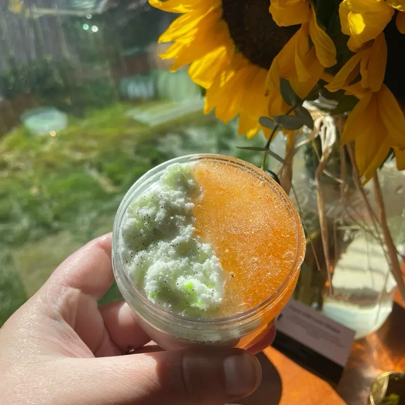 Sprite vs Fanta Slime - Clear and Cloud Slime with Citrusy Scent Light Fluffy Textured Crunchy Mix