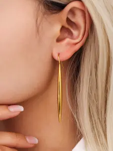 Elegant Water Drop Dangle Earrings, Stainless Steel Plated, Long Chain Design, Perfect Gift for Women & Girls