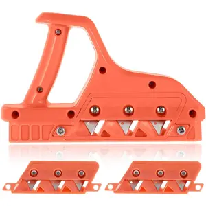 Plasterboard Fast Cutter Precise 45° 60° Gypsum Board Chamferer with 10 Blades Plastic Plasterboard Edger Drywall Edge Hand Cutting Tool Woodworking Hand Plane for Drywall Chamfer (45°+60°)