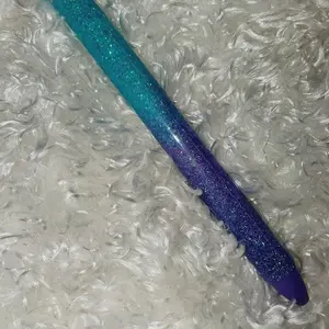 Customize Epoxy Pen with Sparkly Blue and Purple Design, Ideal for Personalization and Crafting