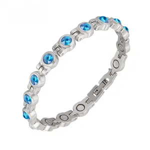 Nandudu Women's Crystal Bracelet - Copper Bangle, Dainty Sparkling Artificial Gemstone Jewelry Gift