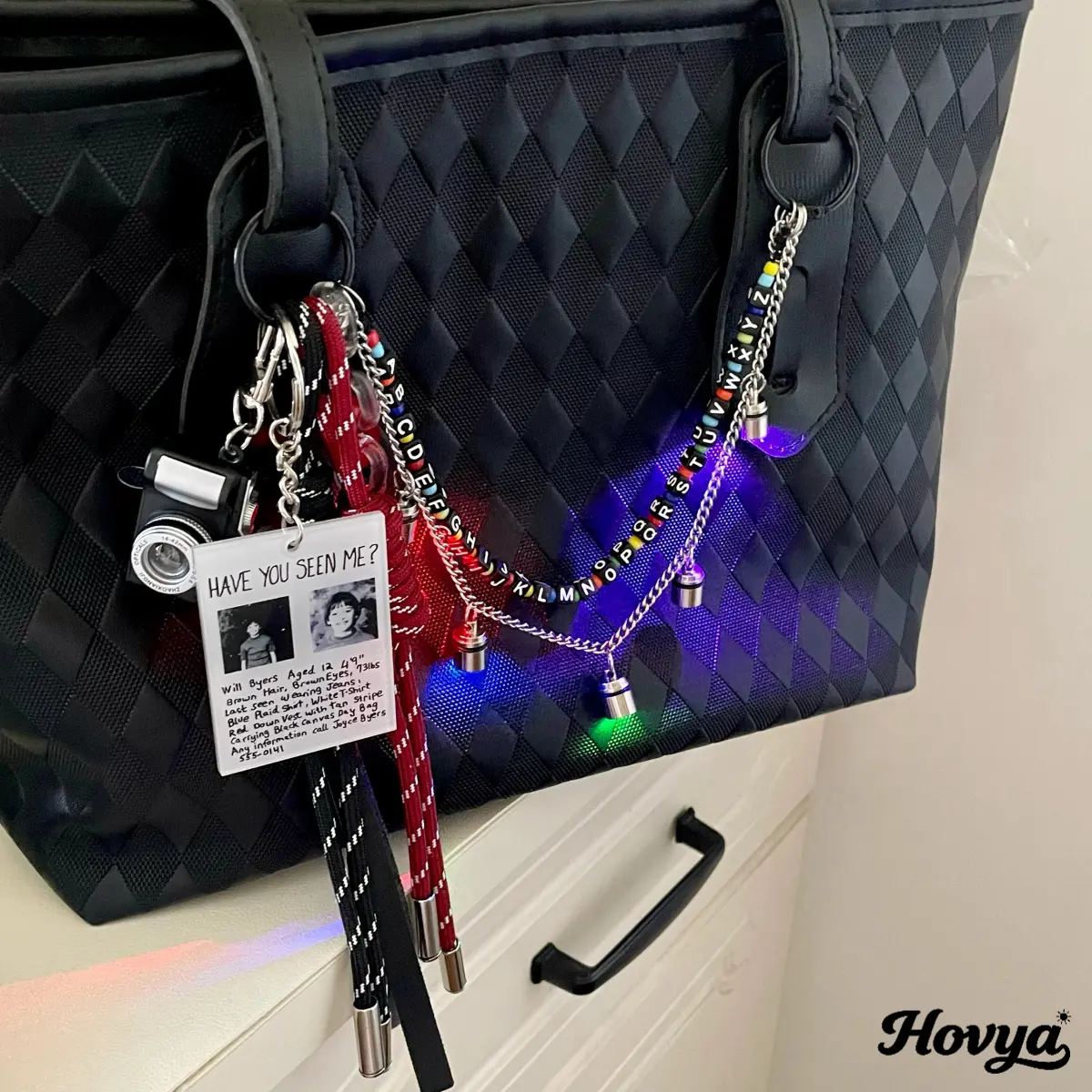 Handmade Colored Light-up Backpack Charm, Bag Keychain With Flash Camera, Stranger Things Keychain, Best Christmas Birthday Mother's Day Graduation Gift