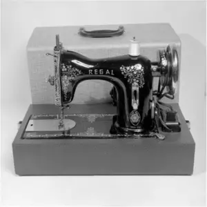 Artistic Small Sewing Machine Wall Decor Poster Print, 24x36 in - Large Home Decor Wall Art